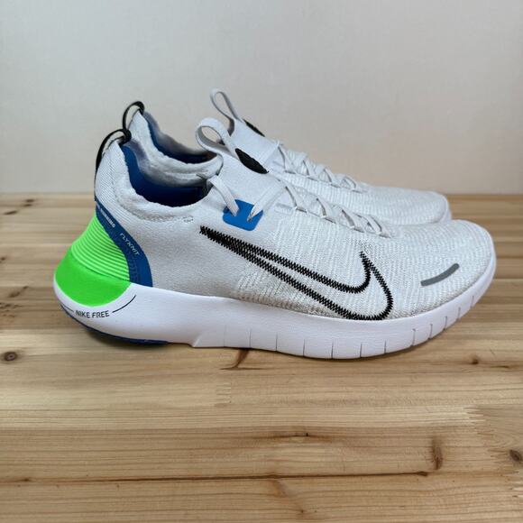 Nike Free RN Flyknit Next Nature White Blue Men 11.5 Running Shoes FB1276-104 - Picture 1 of 10